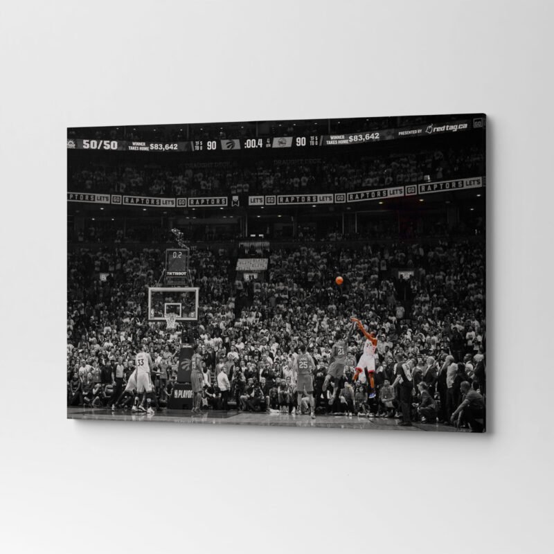 Kawhi Leonard's Incredible Shot Canvas Wall Art - Image 3