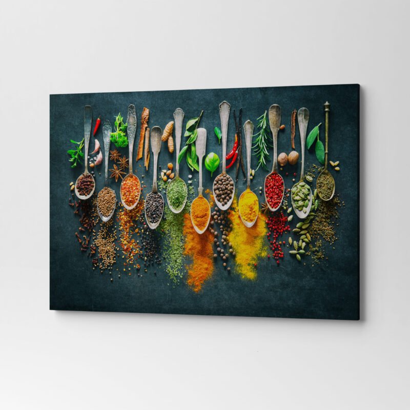 Indian herbs and Spice Canvas Wall Art - Image 3