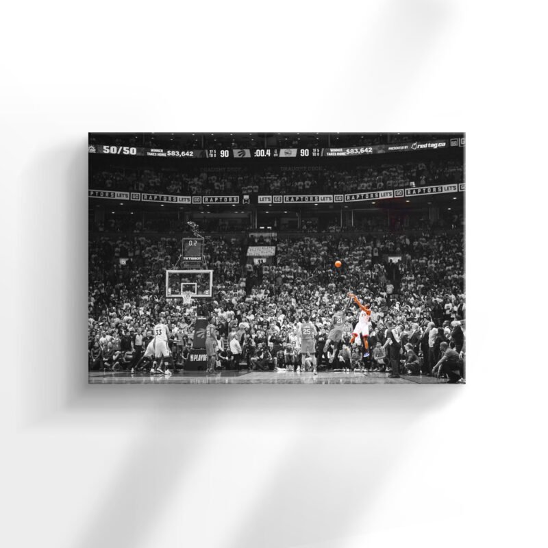 Kawhi Leonard's Incredible Shot Canvas Wall Art - Image 2