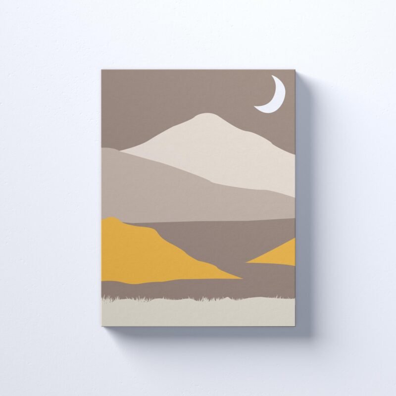 Abstract contemporary aesthetic night background Canvas Wall Art - Image 3