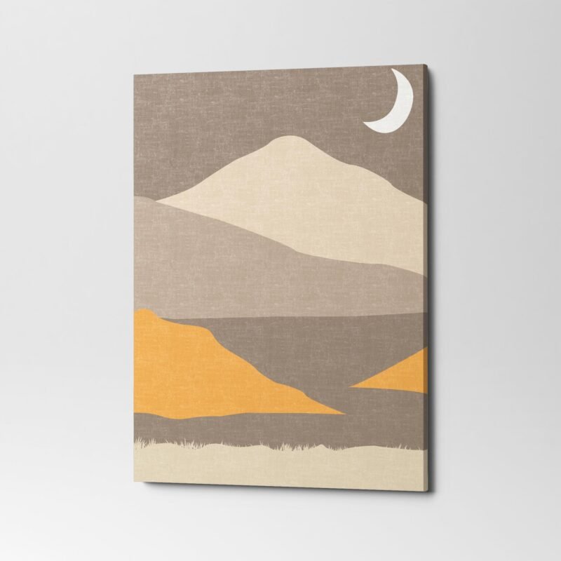 Abstract contemporary aesthetic night background Canvas Wall Art - Image 2
