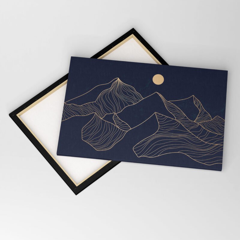 Abstract Mountain template with Geometric pattern Canvas Wall Art - Image 4