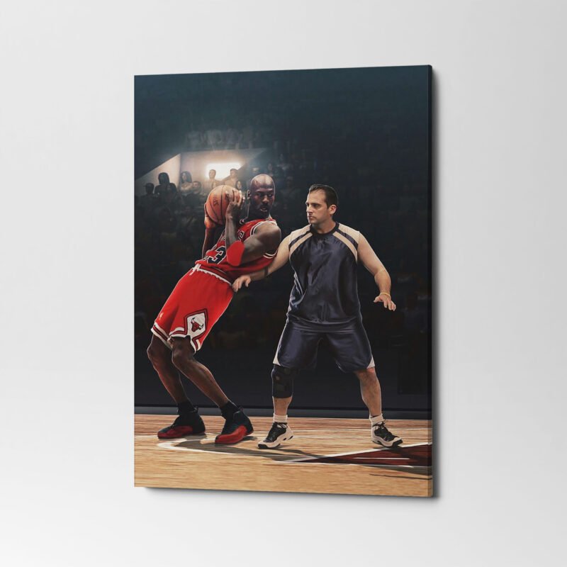 Michael Scott Vs Michael Jordan Canvas Wall Art - Image 4