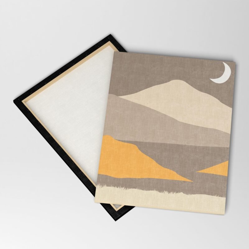 Abstract contemporary aesthetic night background Canvas Wall Art - Image 4