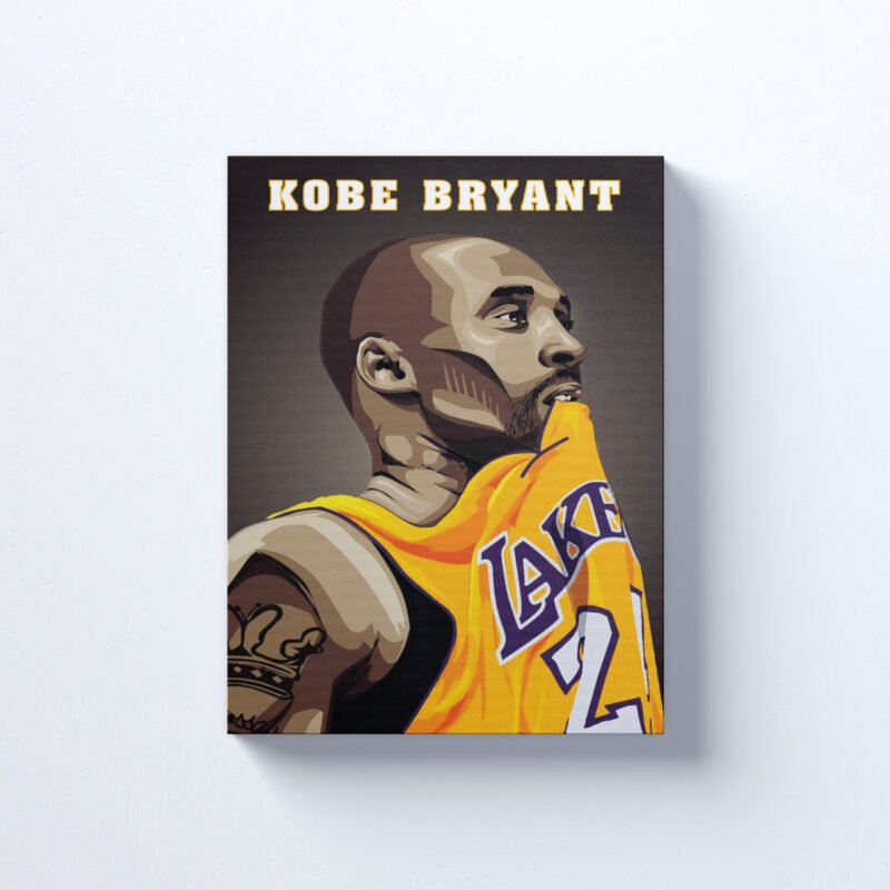 Kobe Bryant Illustration Canvas Wall Art - Image 2