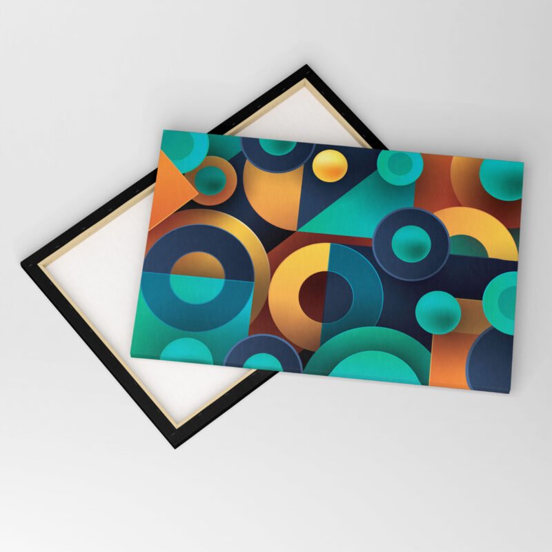 Gradient wallpaper with geometrical shapes Canvas Wall Art - Image 4