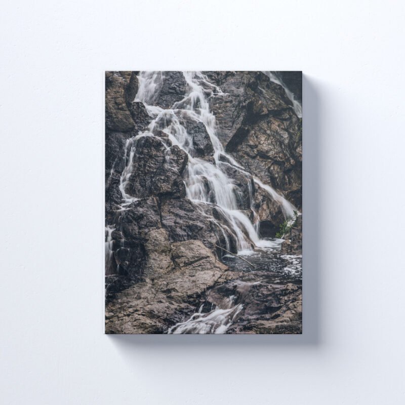 Water flowing through stones Canvas Wall Art - Image 2