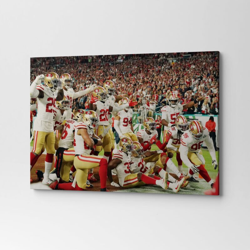 San Francisco 49ers Celebrating their victory Canvas Wall Art - Image 3