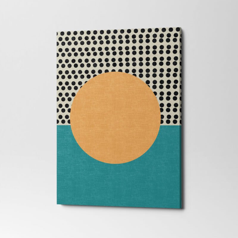 Colourful Bright Abstract Dots Canvas Wall Art - Image 3