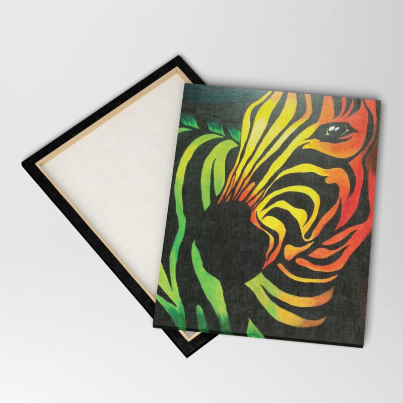 African Zebra Animal Canvas Wall Art - Image 4