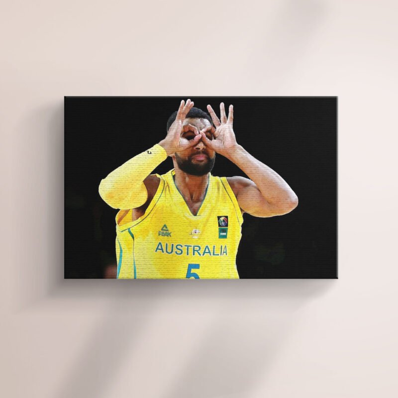 Australian Basketball Star Patty Mills Canvas Wall Art - Image 2