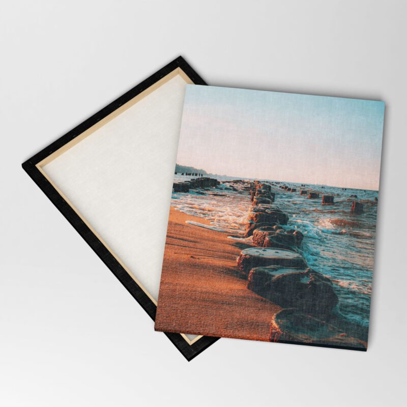 People Walking on Beach During Daytime Canvas Wall Art - Image 4