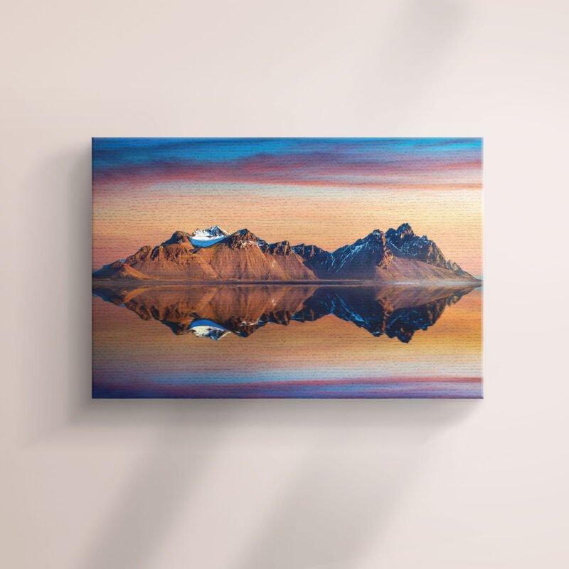 Vestrahorn Mountains at Sunset in Iceland Canvas Wall Art - Image 2