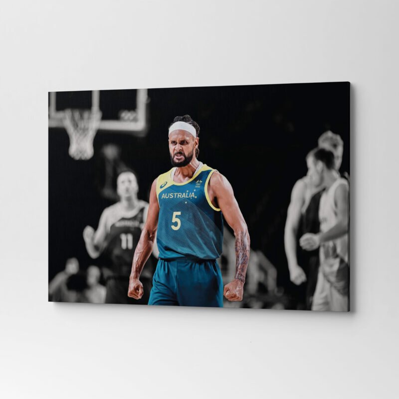 Patty Mills Angry Face Canvas Wall Art - Image 3