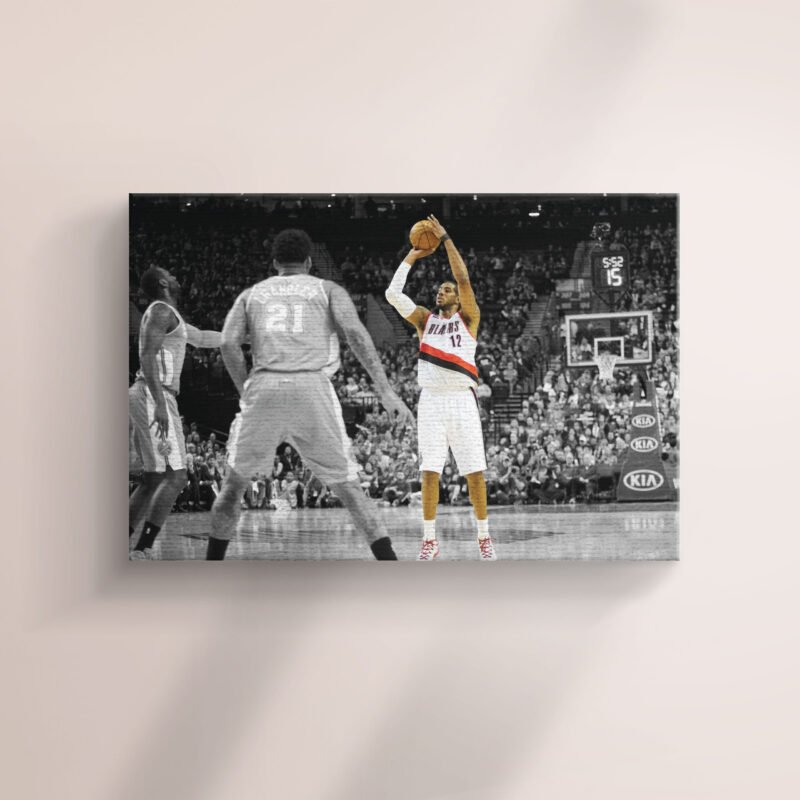 Portland Trail Blazers Players dunk Canvas Wall Art - Image 2