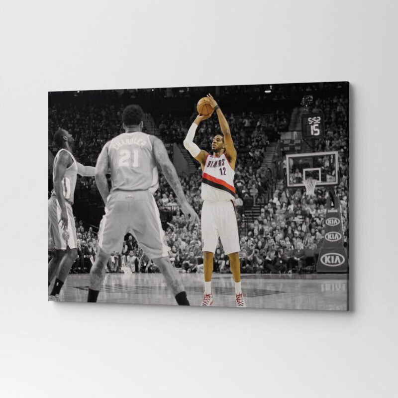 Portland Trail Blazers Players dunk Canvas Wall Art - Image 3