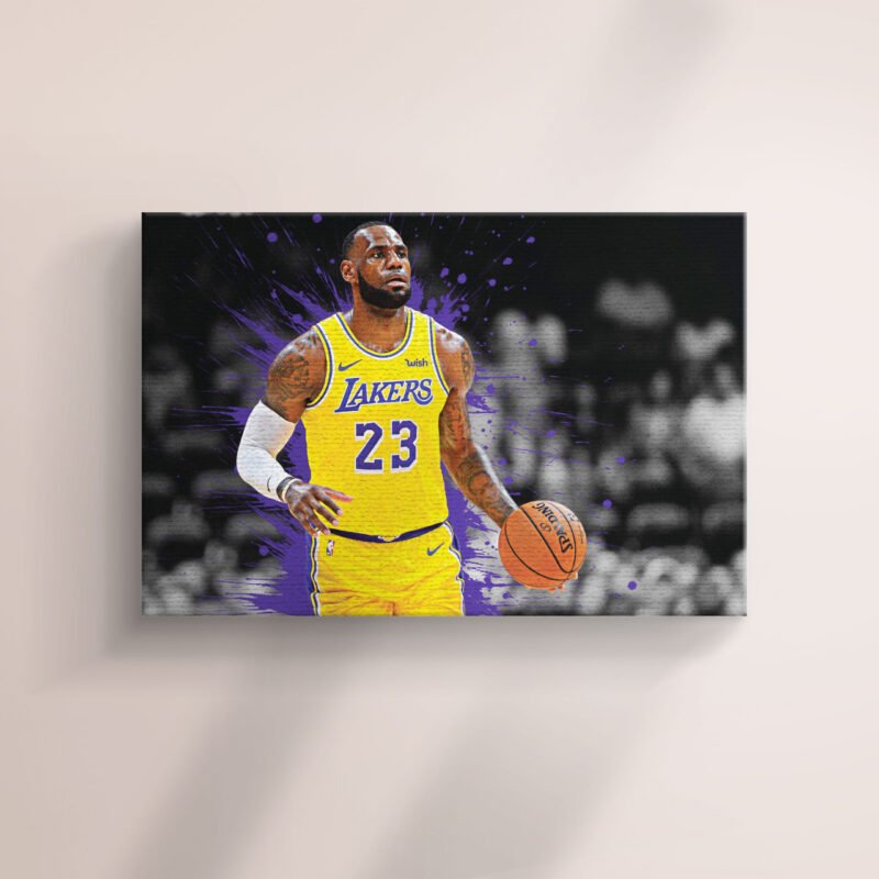 LeBron James 23 NBA Canvas Wall Art - Image 2
