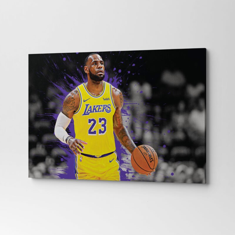 LeBron James 23 NBA Canvas Wall Art - Image 3