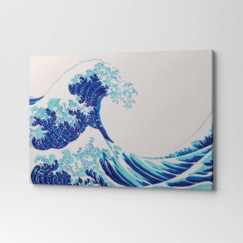 Vintage Wave Japanese vector Canvas Wall Art - Image 3