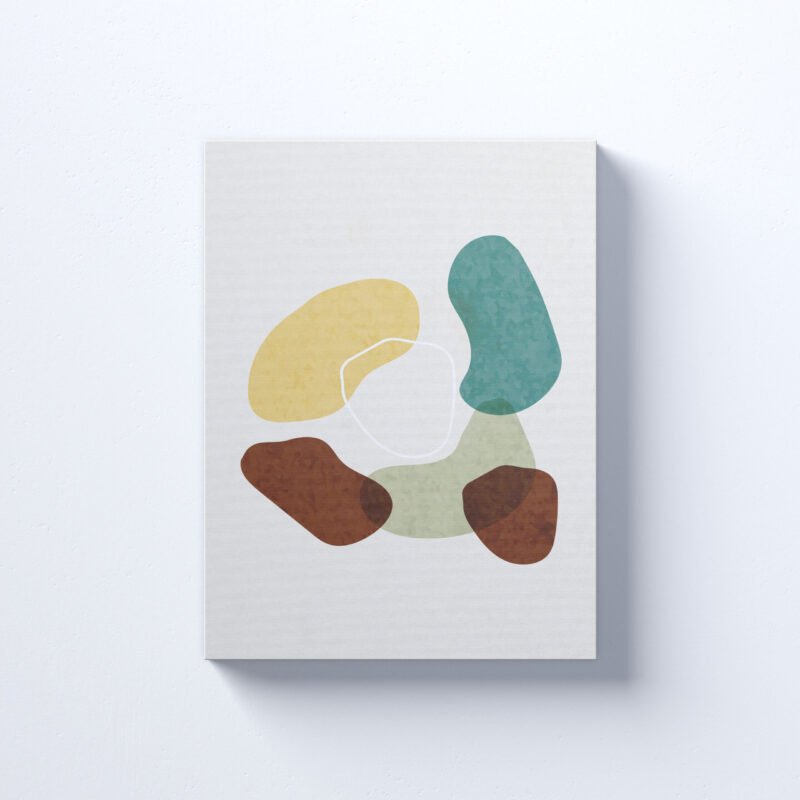 Boho Contemporary Minimalist Canvas Wall Art - Image 2