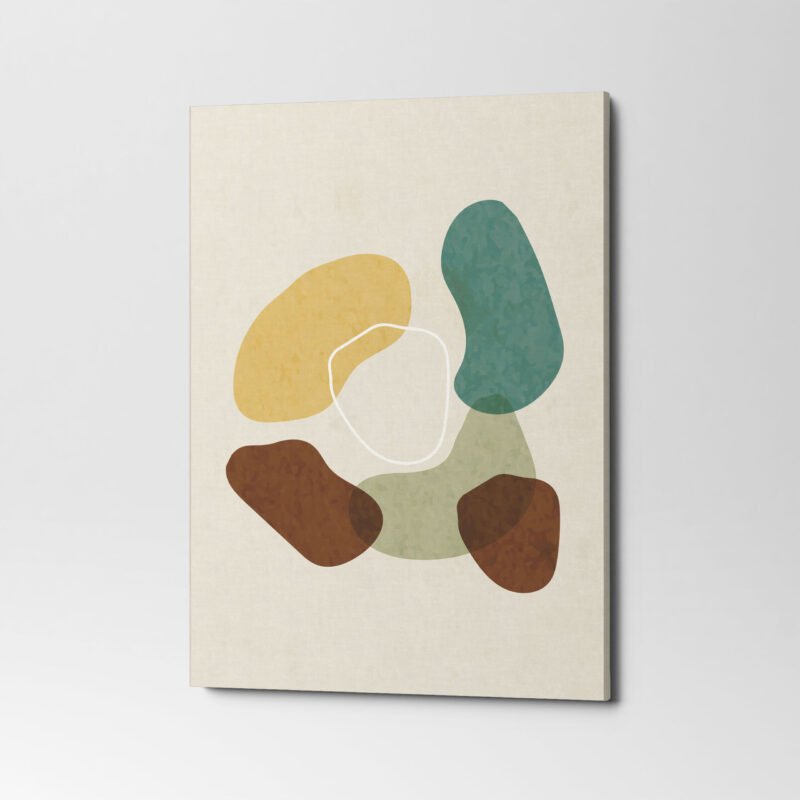 Boho Contemporary Minimalist Canvas Wall Art - Image 3