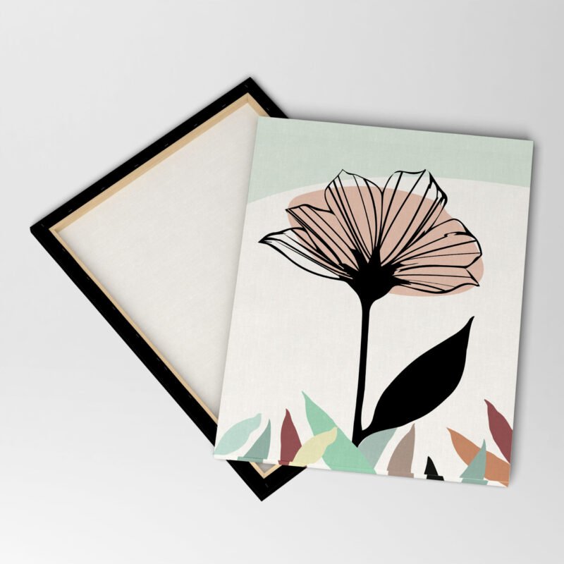 Abstract Shapes minimal Natural Line Art Canvas Wall Art - Image 4