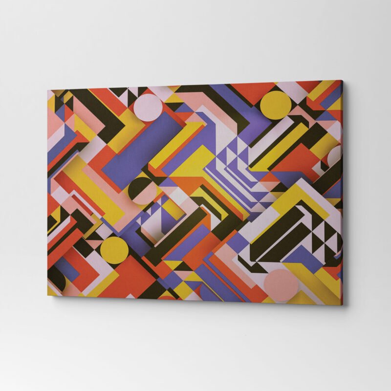 Abstract Geometric illustration Canvas Wall Art - Image 3