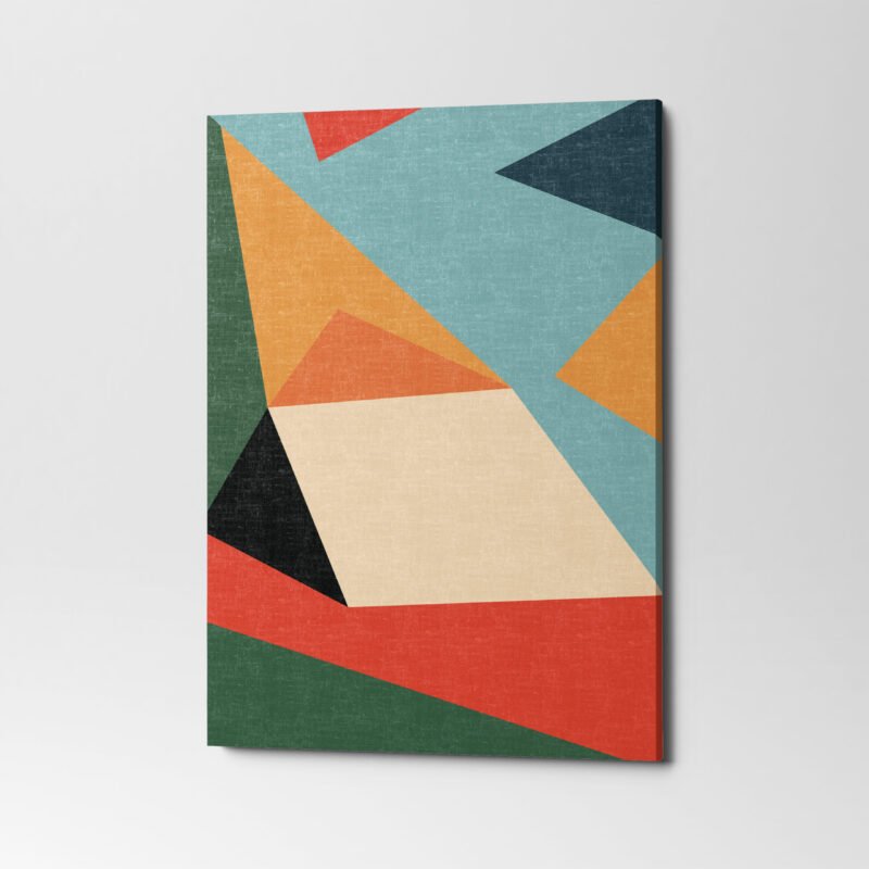 Abstract Mid Century Modern Canvas Wall Art - Image 3