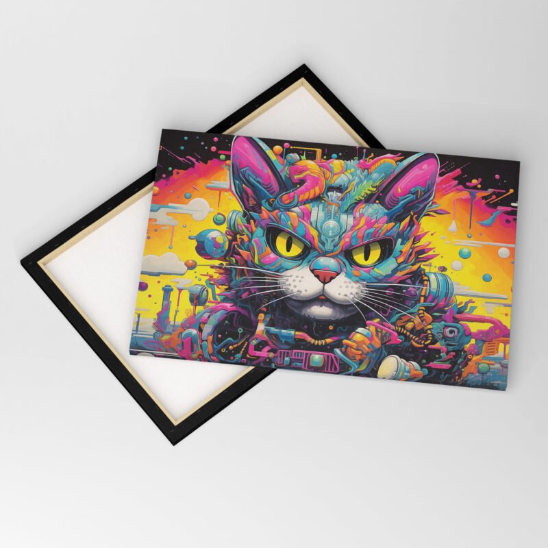 Space Animal Retrofuturistic Retrofuturism Canvas Wall Art - Image 4