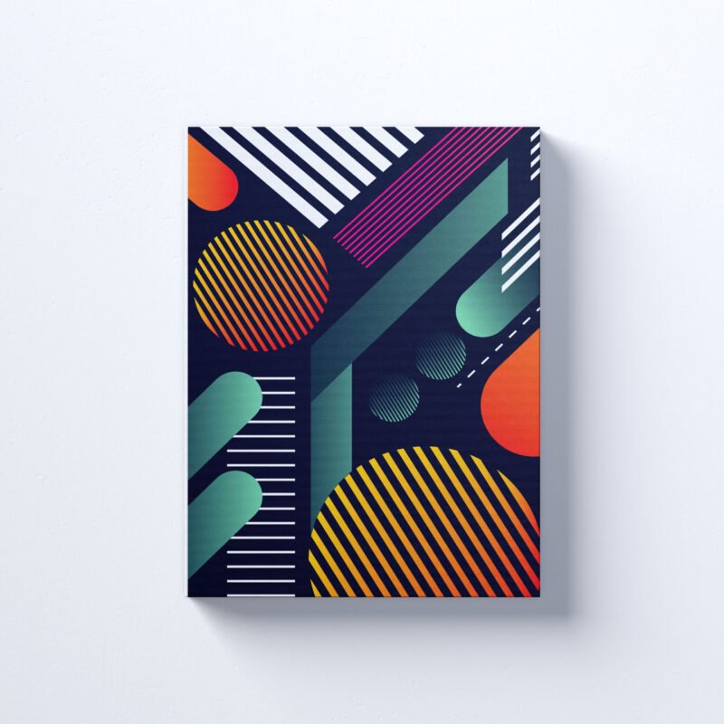 Abstract background with Geometric design Canvas Wall Art - Image 2