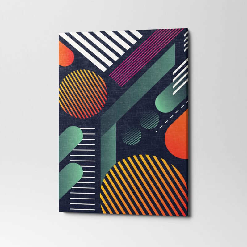 Abstract background with Geometric design Canvas Wall Art - Image 3