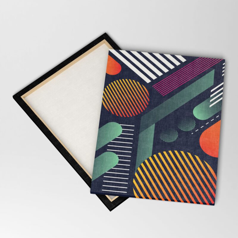 Abstract background with Geometric design Canvas Wall Art - Image 4