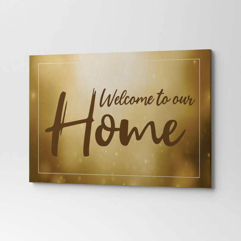 'Welcome to Our Home' Quote Canvas Wall Art - Image 3