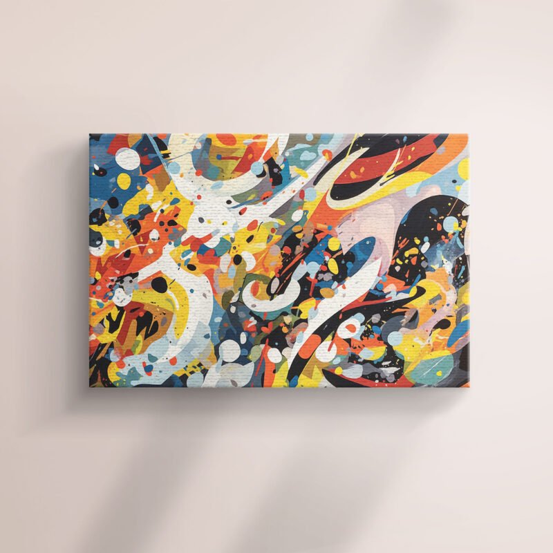 Abstract Graffiti Expressive Grunge Painting Canvas Wall Art - Image 2