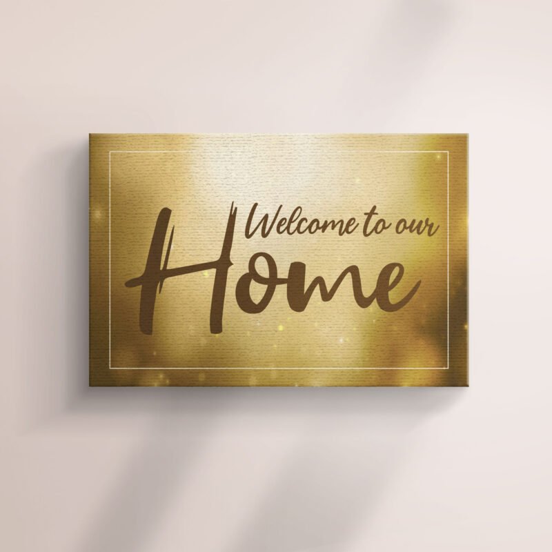 'Welcome to Our Home' Quote Canvas Wall Art - Image 2