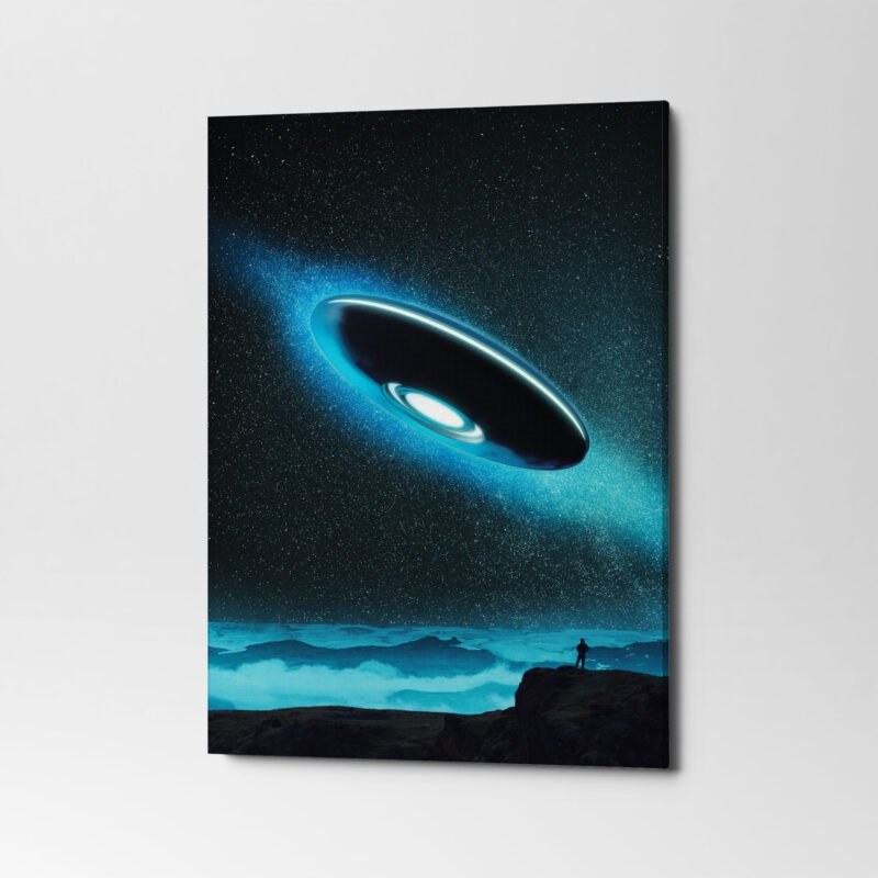 Alien Spaceship Canvas Wall Art - Image 3