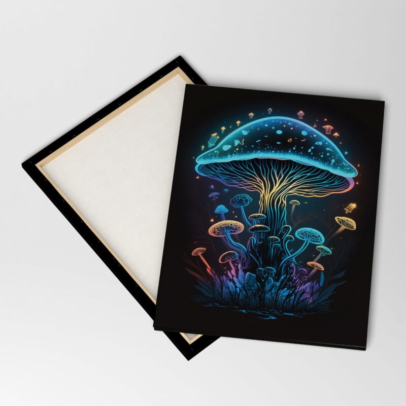 A Poster for a Mushroom called the Mushroom Canvas Wall Art - Image 4
