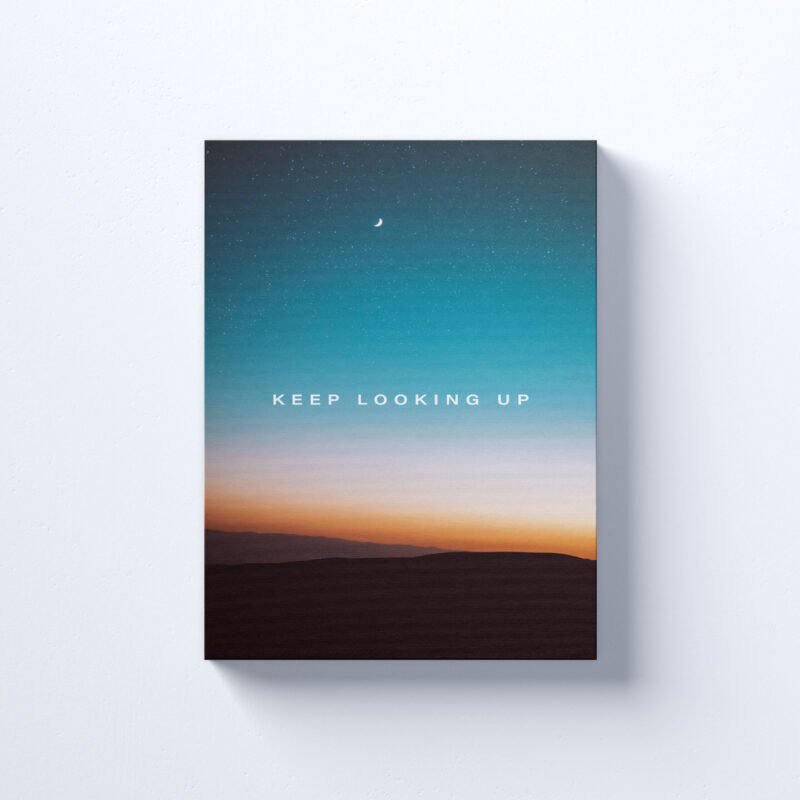 "Keep Looking Up" Motivational Canvas Wall Art - Image 2