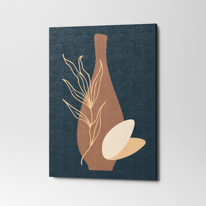 Abstract modern botanical 2 Panel Canvas Wall Art - Image 2