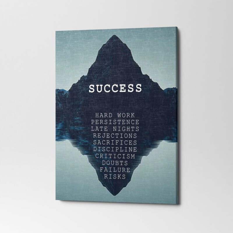"Success" Motivational Canvas Wall Art - Image 3