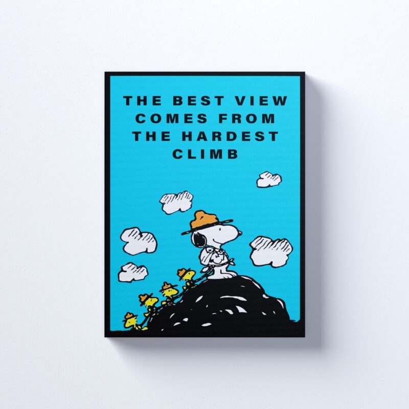 "The Best View Comes from the Hardest Climb" Motivational Canvas Wall Art - Image 2