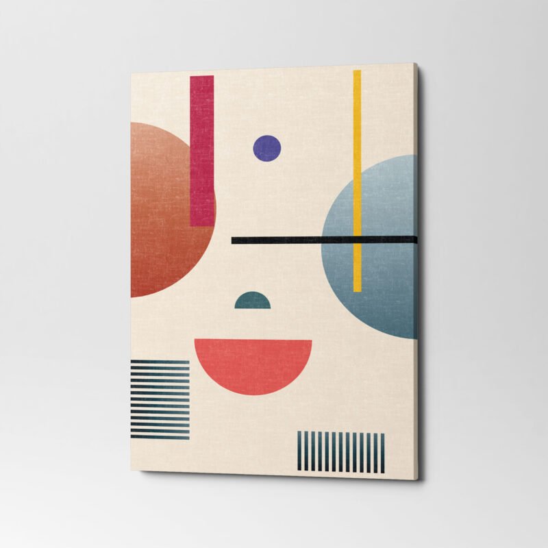 Set of 3 Geometric Abstract 3 Panel Canvas Wall Art - Image 4