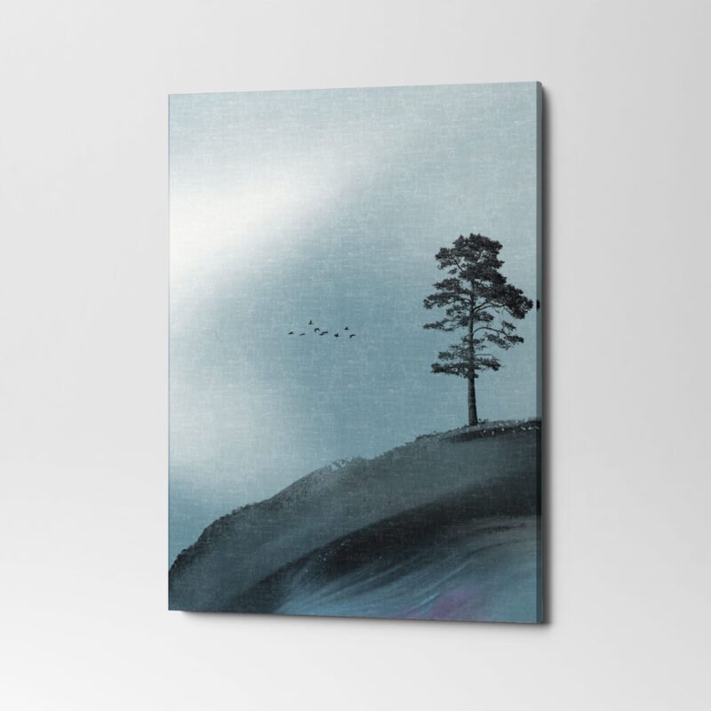 Beautiful Nature art with Geometrical balance 3 Panel Canvas Wall Art - Image 3