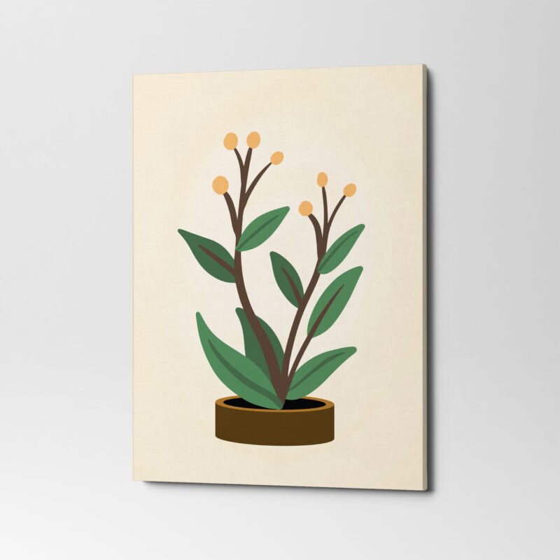 Hand drawn boho covers botanical 3 Panel Canvas Wall Art - Image 2