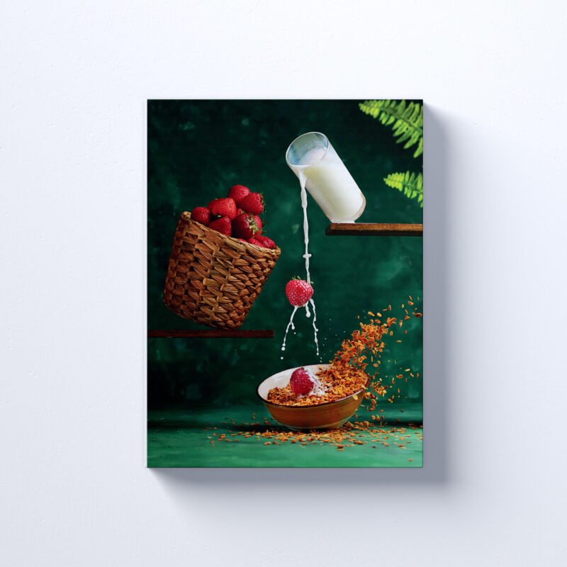Cool Pictures of Floating Foods Canvas Wall Art - Image 3