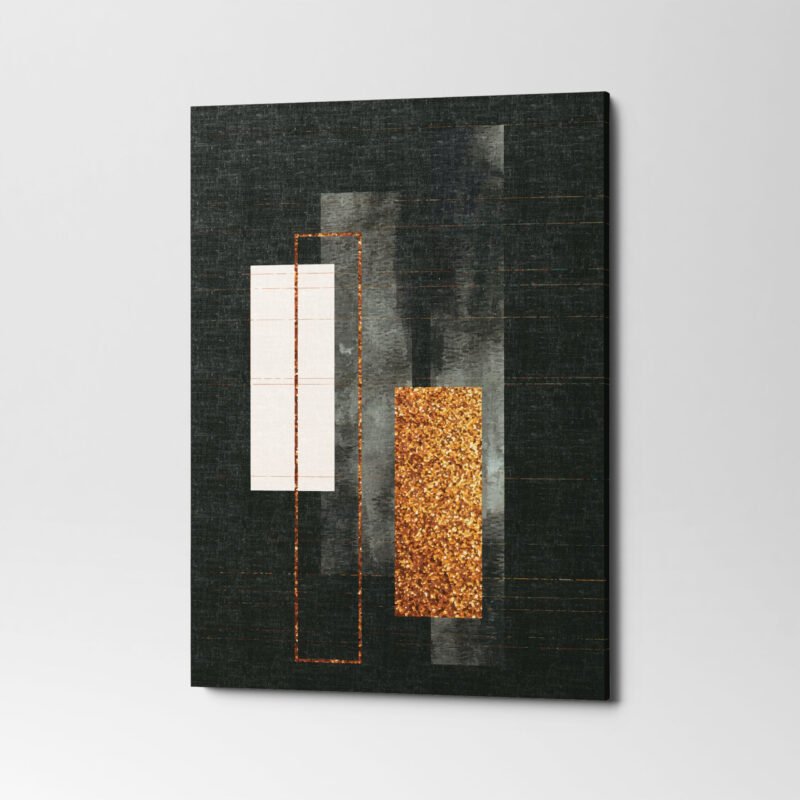 Minimal Gray Shade Shape 2 Panel Canvas Wall Art - Image 2