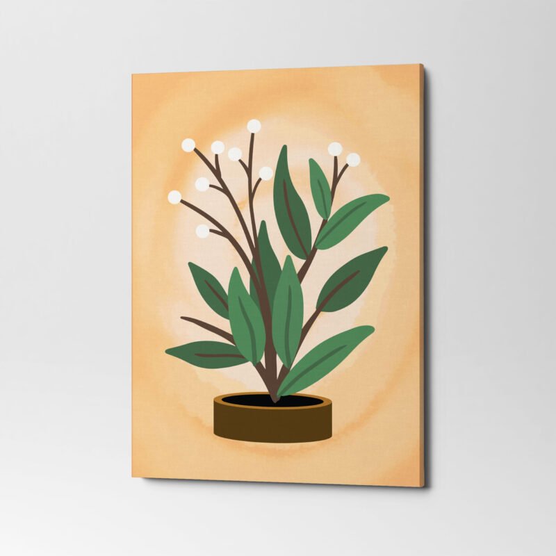 Hand drawn boho covers botanical 3 Panel Canvas Wall Art - Image 3