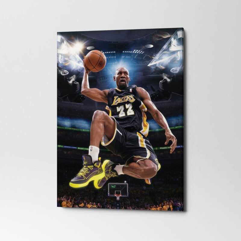 Kobe Bryant High Jumping Goal Canvas Wall Art - Image 3