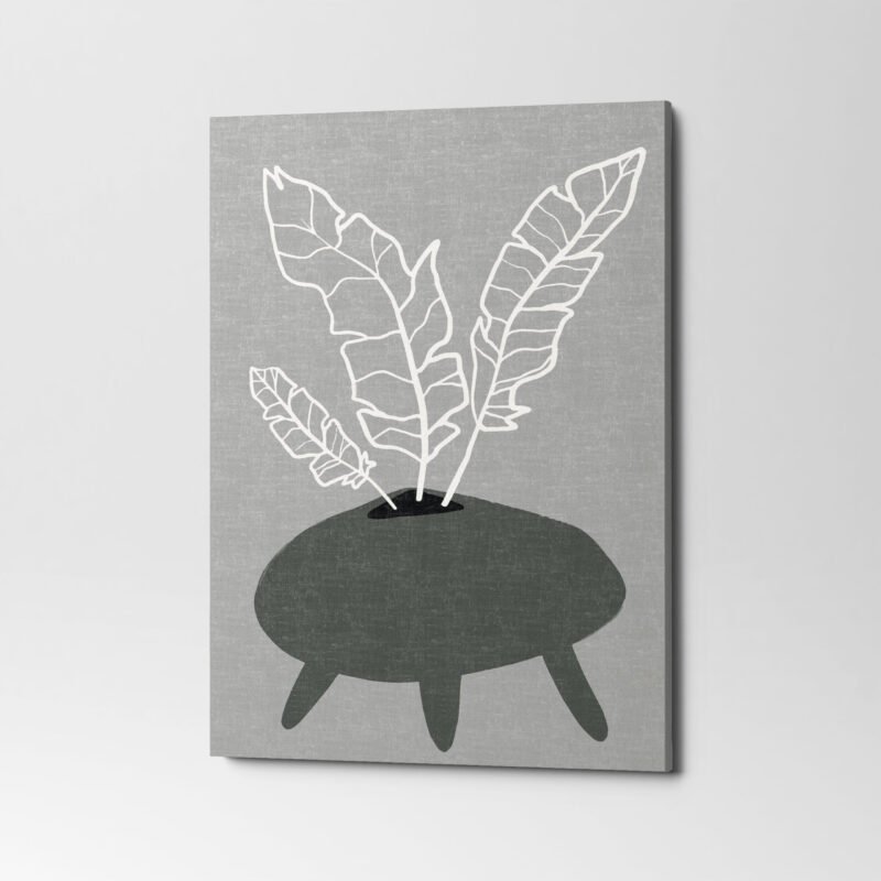 Hand drawn minimalism design for Scandinavian 3 Panel Canvas Wall Art - Image 2