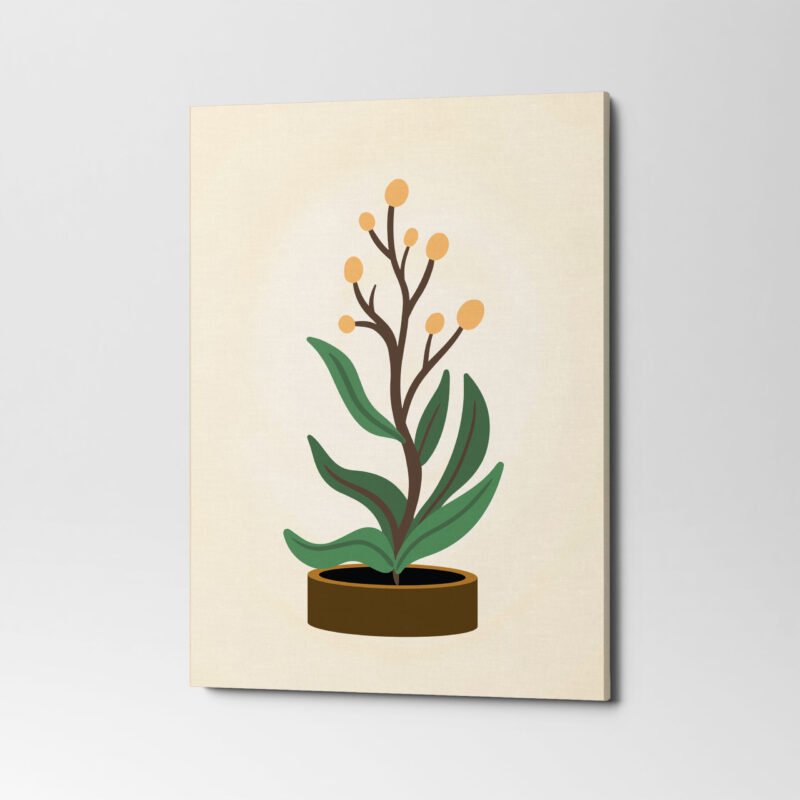 Hand drawn boho covers botanical 3 Panel Canvas Wall Art - Image 4